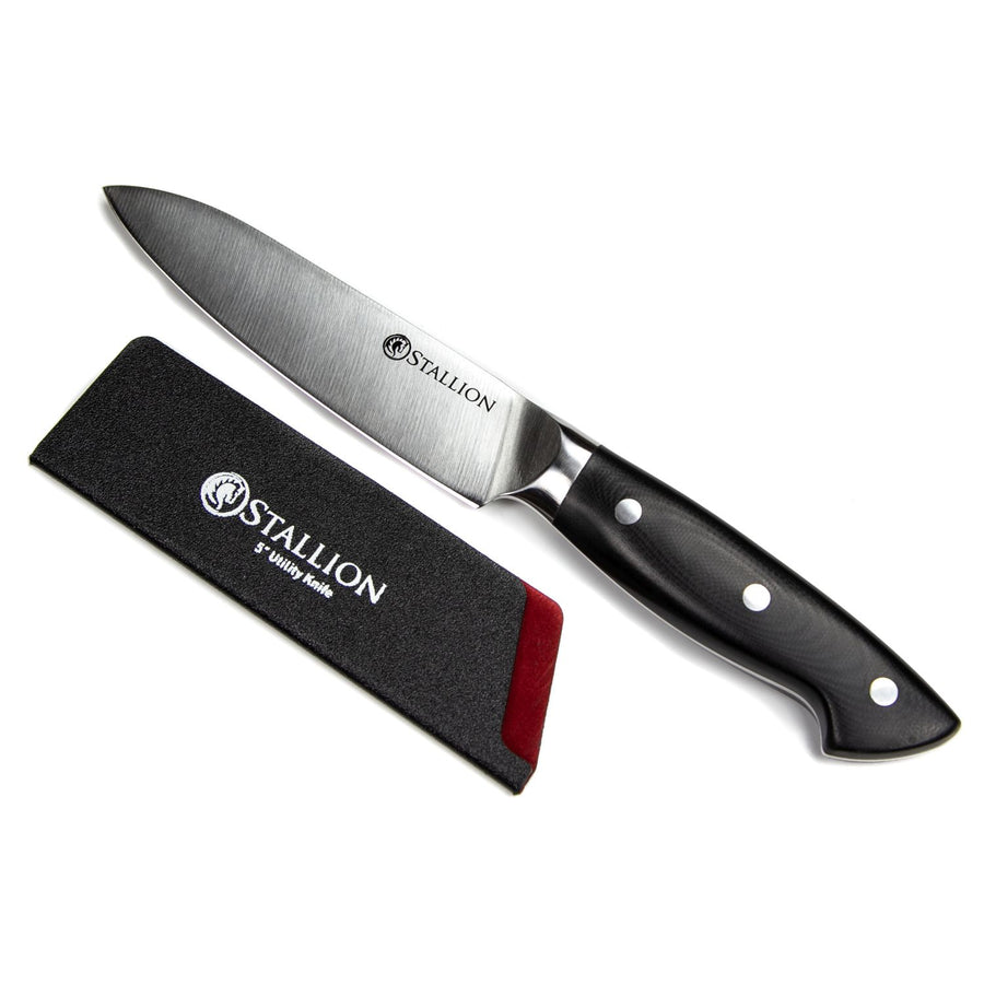 Stallion Professional Messer Officemesser 12,5 cm - Klinge: 1.4116 Messerstahl, Griff: G10 GFK