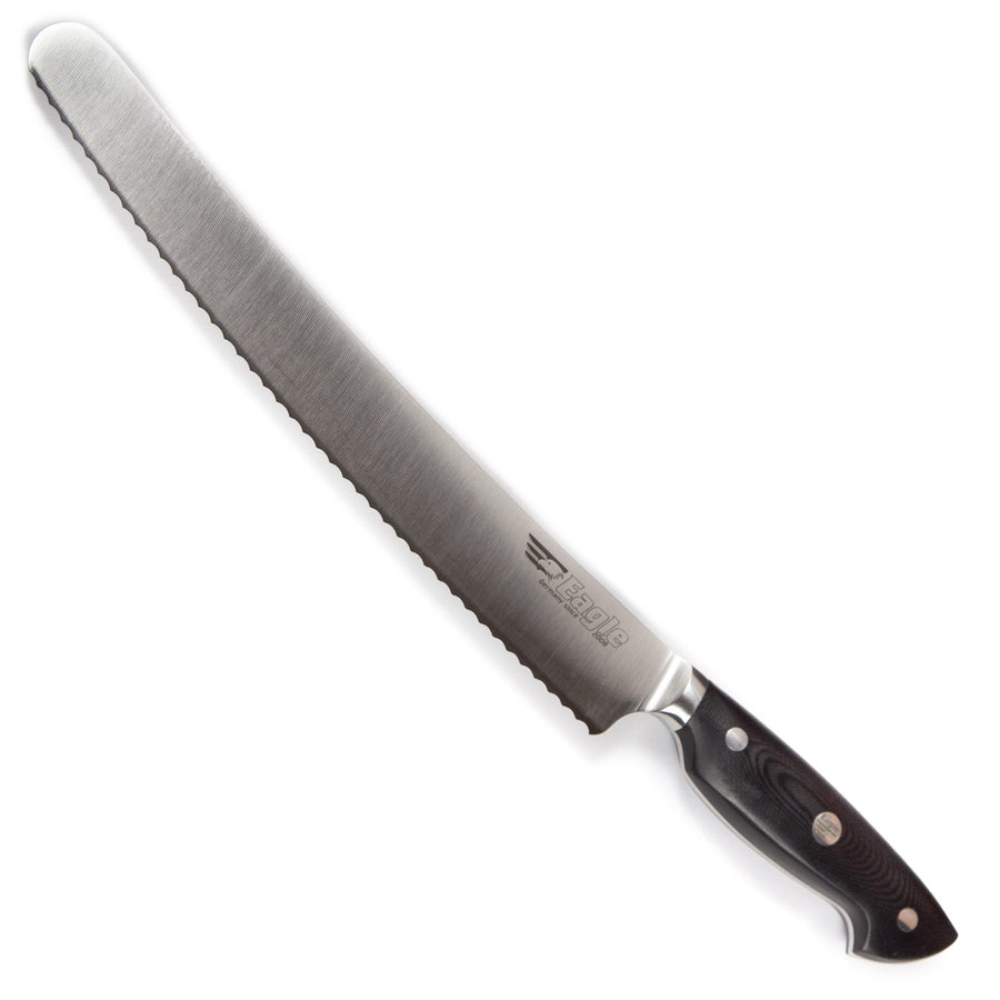 Eagle Pro U-Grip - Brotmesser 26 cm Klingenlänge - Deutscher Messerstahl 1.4116 / Heftschalen: G10 schwarz