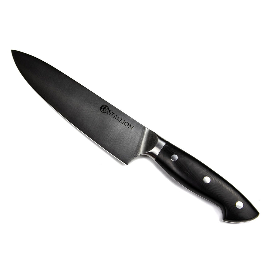 Stallion Professional Messer Kochmesser 20 cm - Klinge: 1.4116 Messerstahl, Griff: G10 GFK