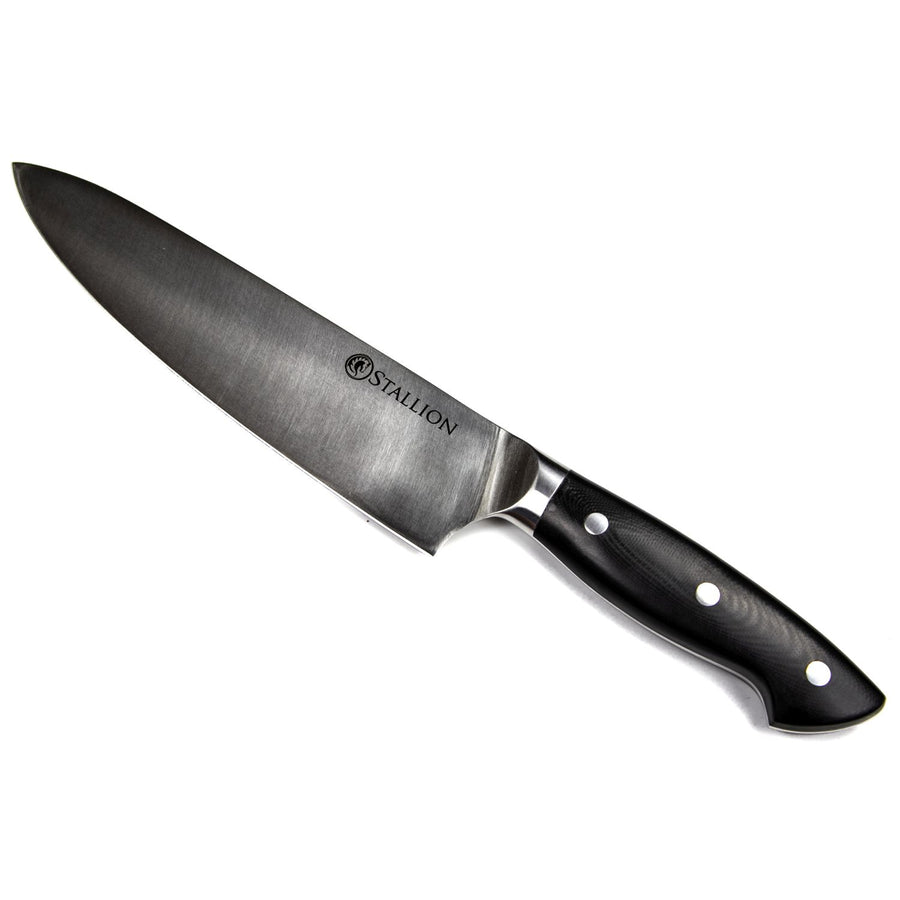 Stallion Professional Messer Kochmesser 22 cm - Klinge: 1.4116 Messerstahl, Griff: G10 GFK