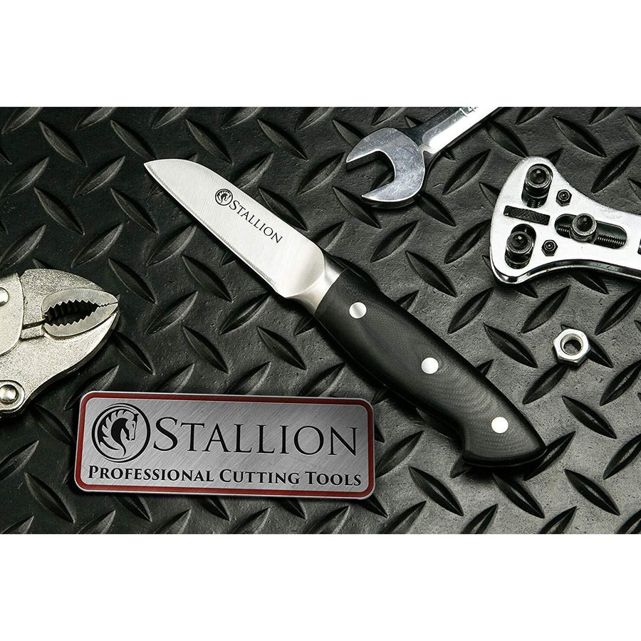 Stallion Professional Messer Schälmesser 6,5 cm - Klinge: 1.4116 Messerstahl, Griff: G10 GFK