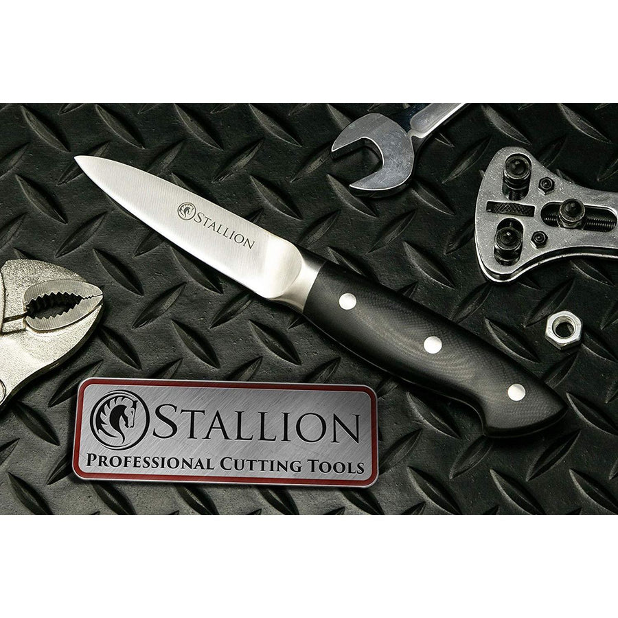 Stallion Professional Messer Allzweckmesser 9 cm - Klinge: 1.4116 Messerstahl, Griff: G10 GFK