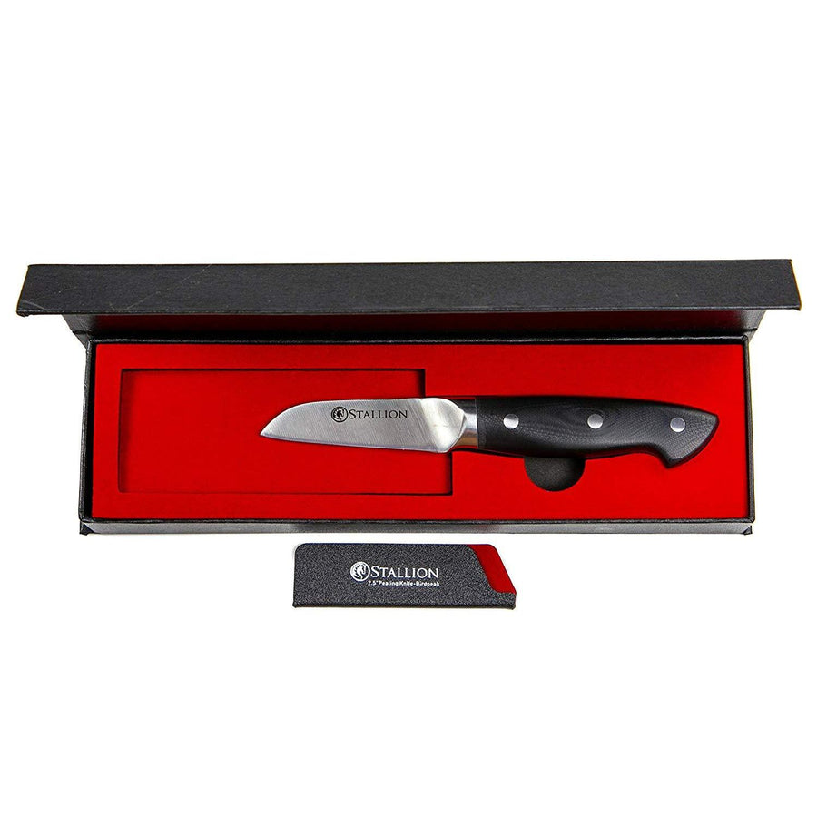 Stallion Professional Messer Schälmesser 6,5 cm - Klinge: 1.4116 Messerstahl, Griff: G10 GFK