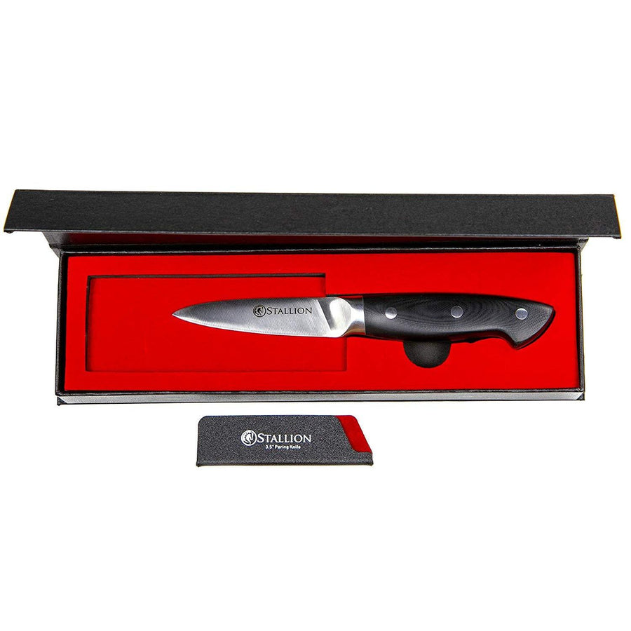 Stallion Professional Messer Allzweckmesser 9 cm - Klinge: 1.4116 Messerstahl, Griff: G10 GFK
