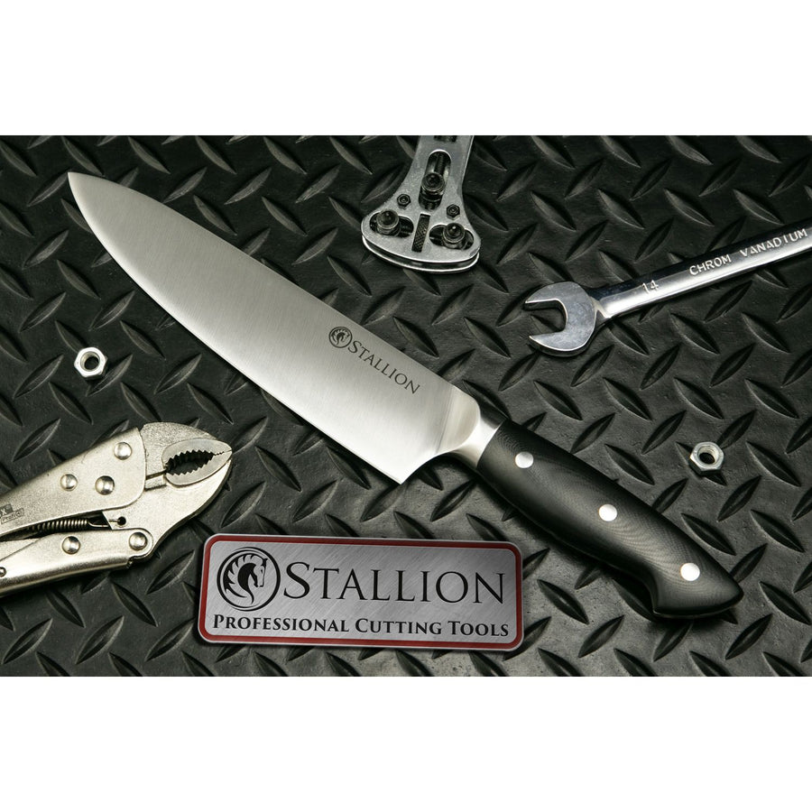 Stallion Professional Messer Kochmesser 20 cm - Klinge: 1.4116 Messerstahl, Griff: G10 GFK