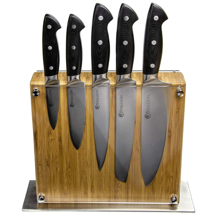 Stallion Professional magnetischer Messerblock - Messerblock für bis zu Zehn Messer