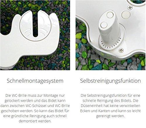 Bidet - Dusch-WC mit Warmwasser für Intimreinigung - nachrüstbar