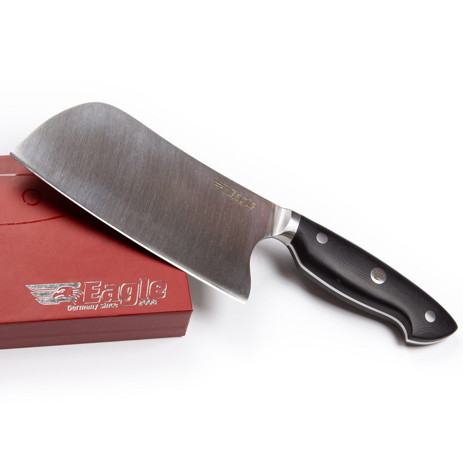 Eagle Pro U-Grip - Chinesisches Kochmesser 16 cm Klingenlänge - Deutscher Messerstahl 1.4116 / Heftschalen: G10 schwarz