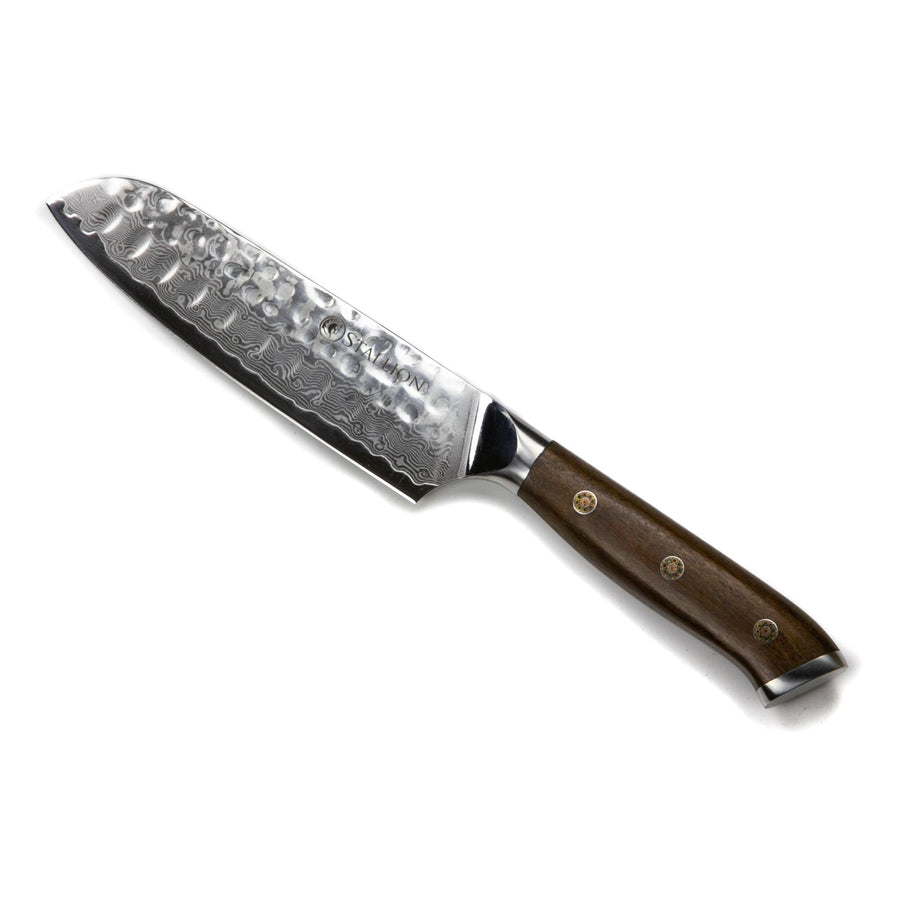 Stallion Damastmesser Ironwood kleines Santokumesser 12,5 cm