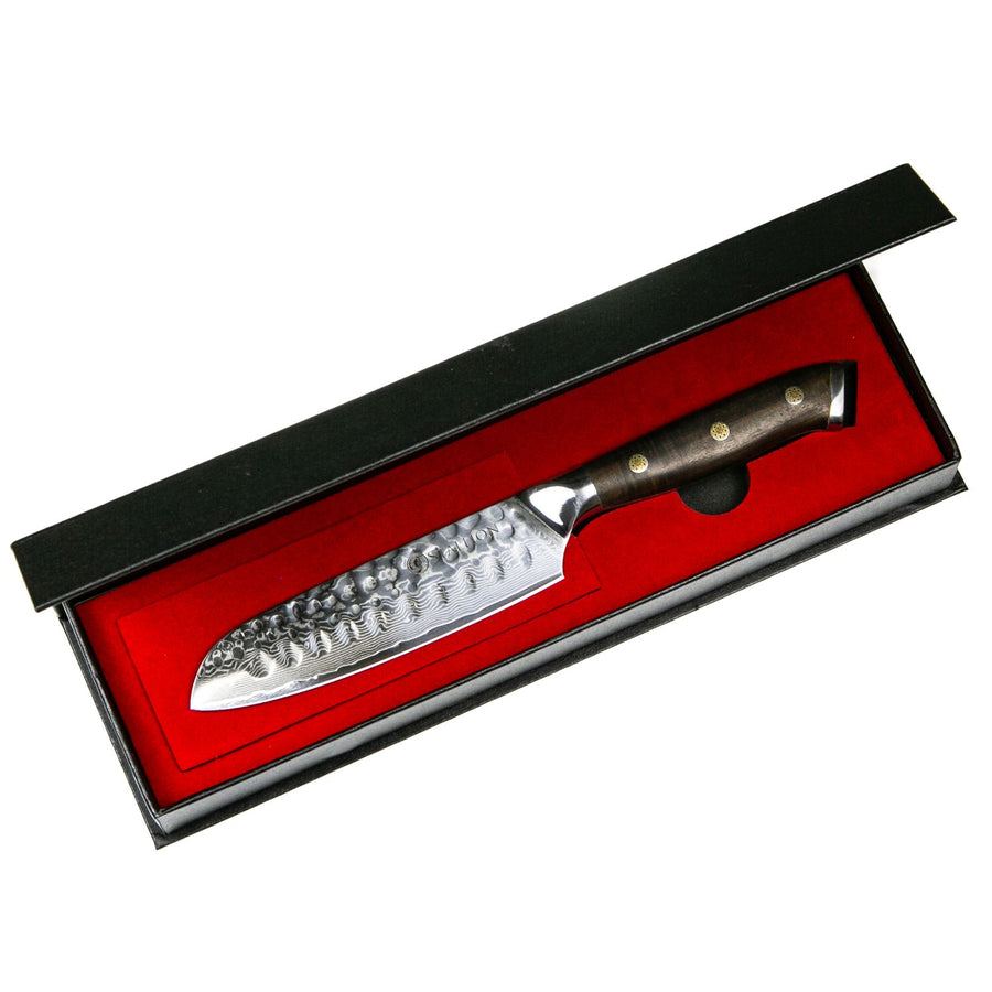 Stallion Damastmesser Ironwood kleines Santokumesser 12,5 cm