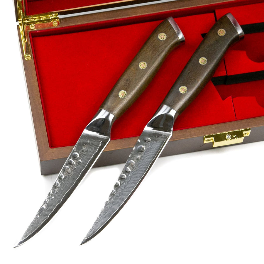 Stallion Damastmesser Ironwood Zwei Steakmesser