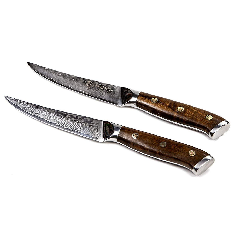 Stallion Damastmesser Ironwood Zwei Steakmesser